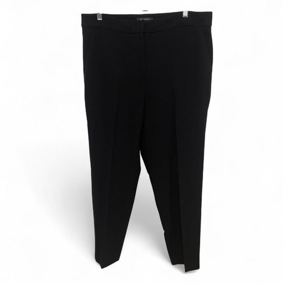 St. John Emma Cropped Black Dress Pants Trousers size 10 - Picture 3 of 14